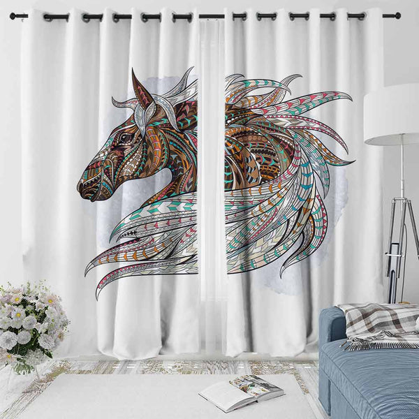 Bohemian Horse Curtain Set-Bohemian Horse-Little Squiffy