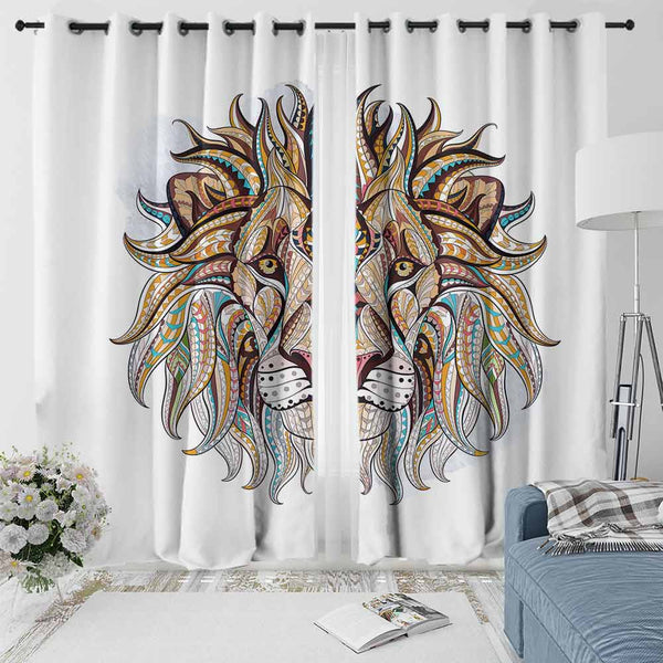 Bohemian Lion Curtain Set-Bohemian Lion-Little Squiffy