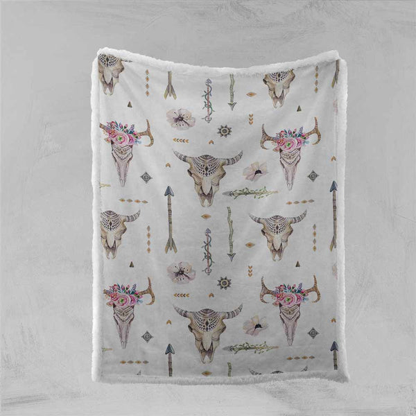 Bohemian Skulls Blanket-Bohemian Skulls-Little Squiffy