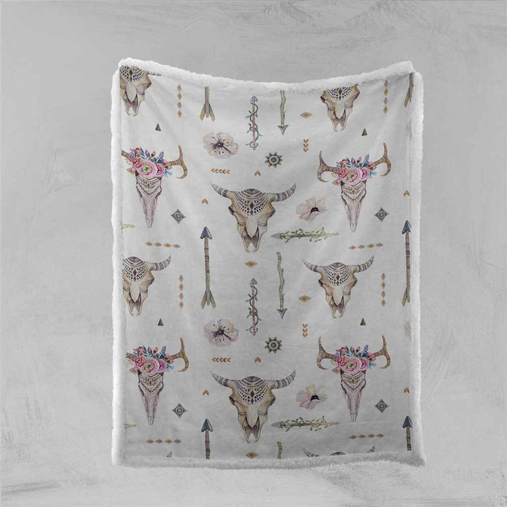 Bohemian Skulls Blanket-Bohemian Skulls-Little Squiffy