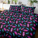 Boho Feathers Quilt Cover Set - Black-Boho Feathers-Little Squiffy