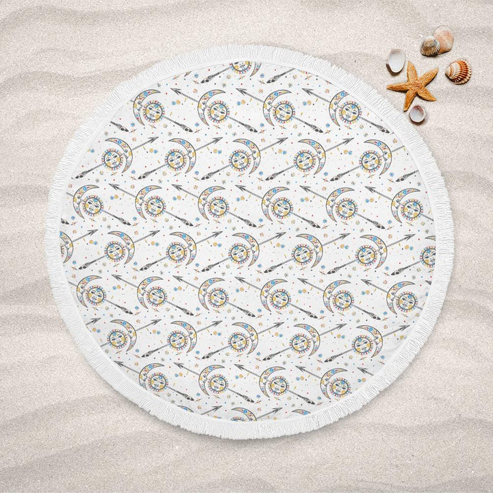 Boho Sun And Moon Boho Sun And Moon Lightweight Beach Towel