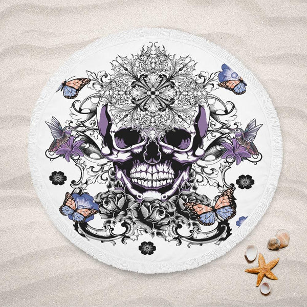 Butterfly Sugar Skull Butterfly Sugar Skull Lightweight Beach Towel