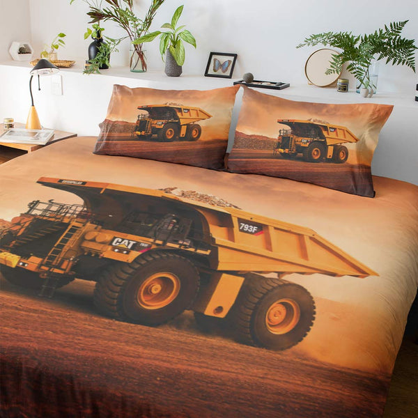 Truck Cat 793f Dump Truck Quilt Cover Set