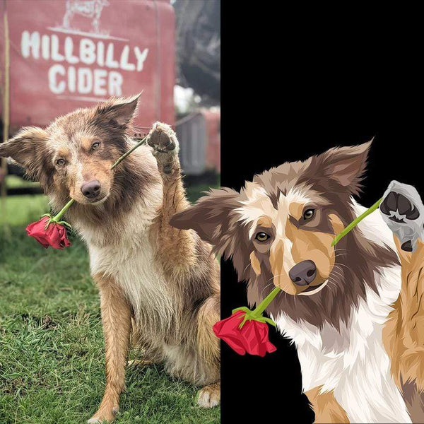 Custom Portrait Head / Classic / Digital Custom Pet Pawtrait Digital