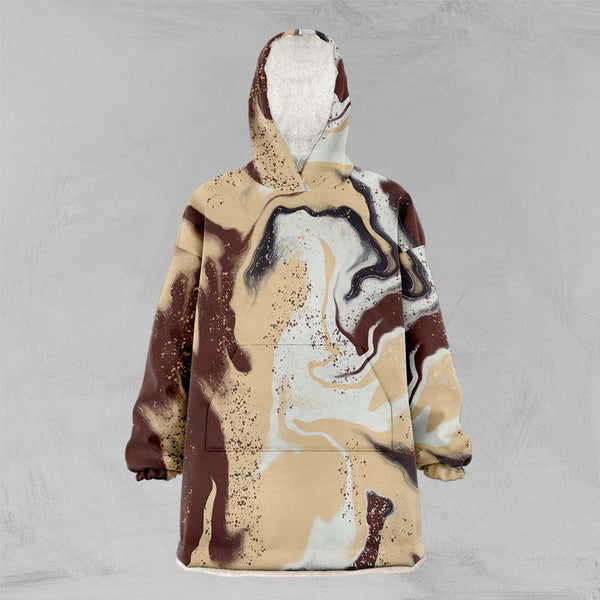 Coffee Marble Oversized Floofy Hoodie-Marble-Little Squiffy