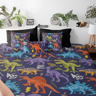Colourful Dinosaurs Quilt Cover Set-Colourful Dinosaurs-Little Squiffy