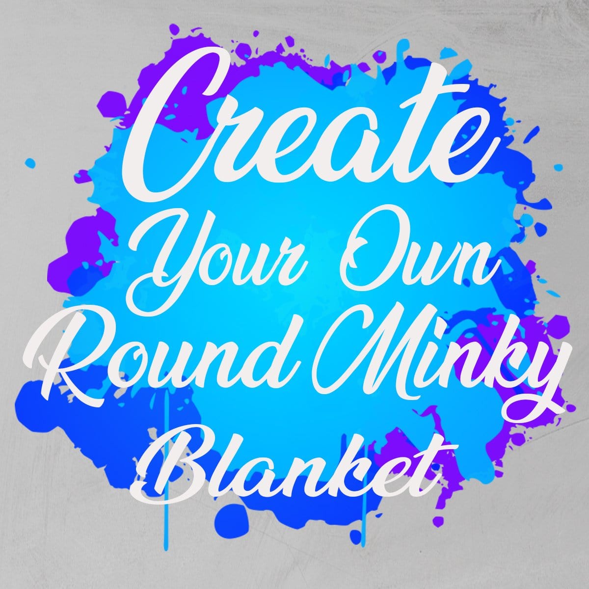 LittleSquiffy Custom Design Personalised Round Minky Blanket