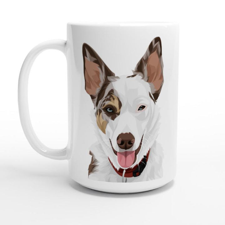 Custom Pet Pawtrait Print Material Medium Mug / Classic / Head Custom Pet Pawtrait Mug - White Latte