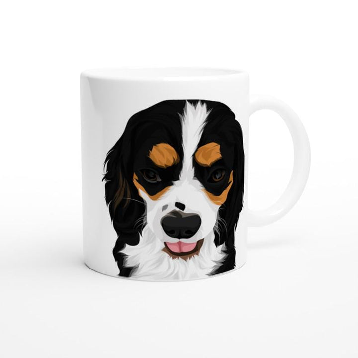 Custom Pet Pawtrait Print Material Custom Pet Pawtrait Mug - White Latte