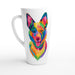 Custom Pet Pawtrait Print Material Large Mug / Pop Art / Head Custom Pet Pawtrait Mug - White Latte