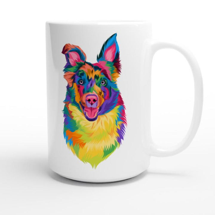 Custom Pet Pawtrait Print Material Custom Pet Pawtrait Mug - White Latte