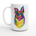 Custom Pet Pawtrait Print Material Medium Mug / Pop Art / Head Custom Pet Pawtrait Mug - White Latte