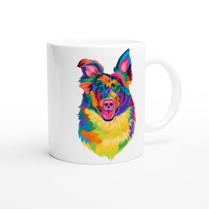 Custom Pet Pawtrait Print Material Custom Pet Pawtrait Mug - White Latte