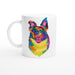 Custom Pet Pawtrait Print Material Standard Mug / Pop Art / Head Custom Pet Pawtrait Mug - White Latte