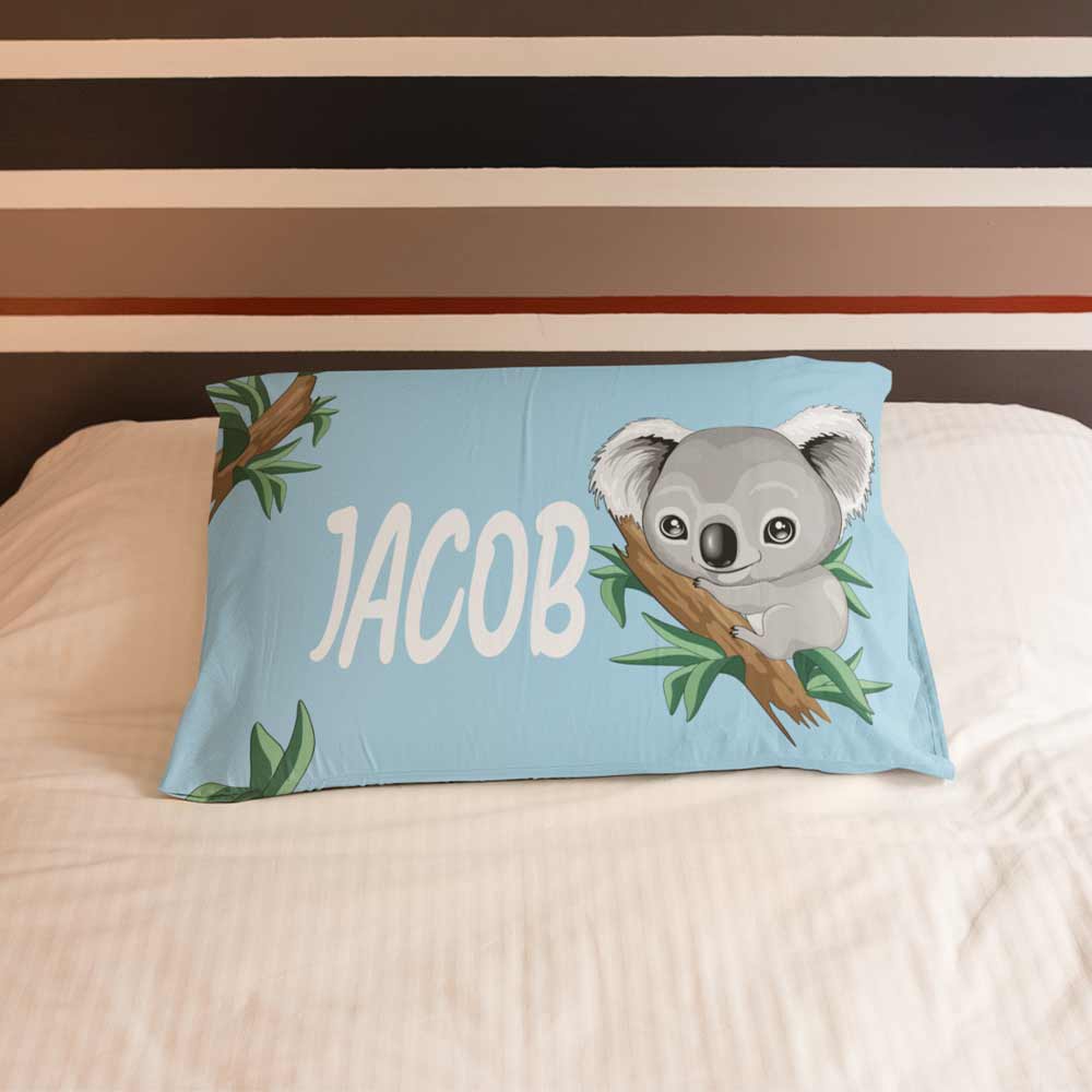 Cute Koalas Personalised Pillow Cases-Custom Design Personalised-Little Squiffy