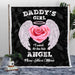 Personalised Plush Sherpa Blankets Daddy's Angel Blanket