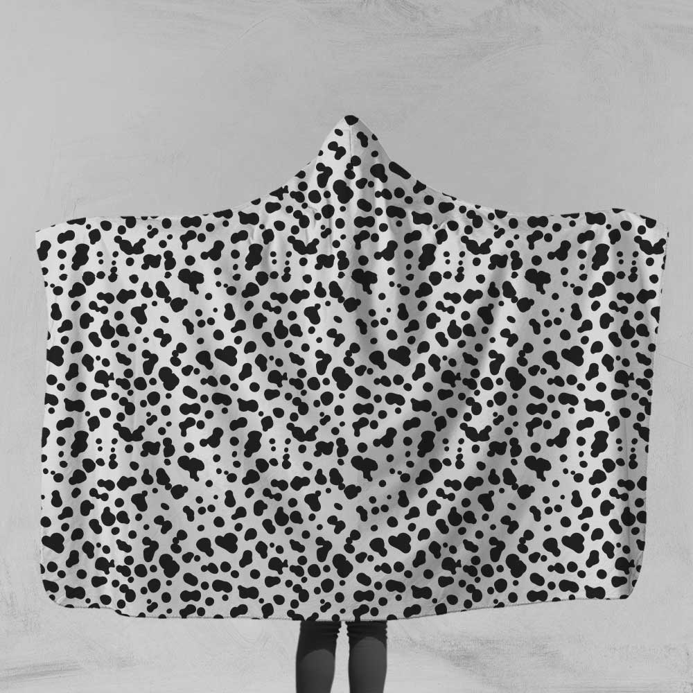 Dalmatian Dots Hooded Blanket-Dalmatian Dots-Little Squiffy