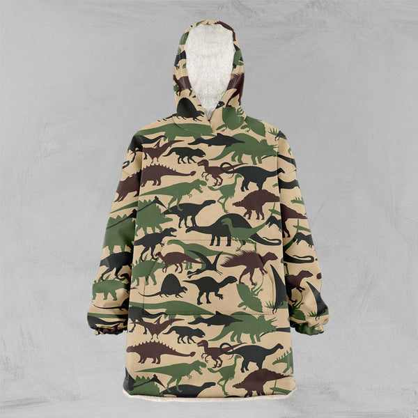 Dinosaur Camo Oversized Floofy Hoodie-Dinosaur Camo-Little Squiffy