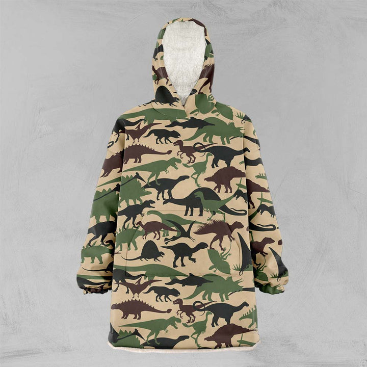 Dinosaur Camo Oversized Floofy Hoodie-Dinosaur Camo-Little Squiffy