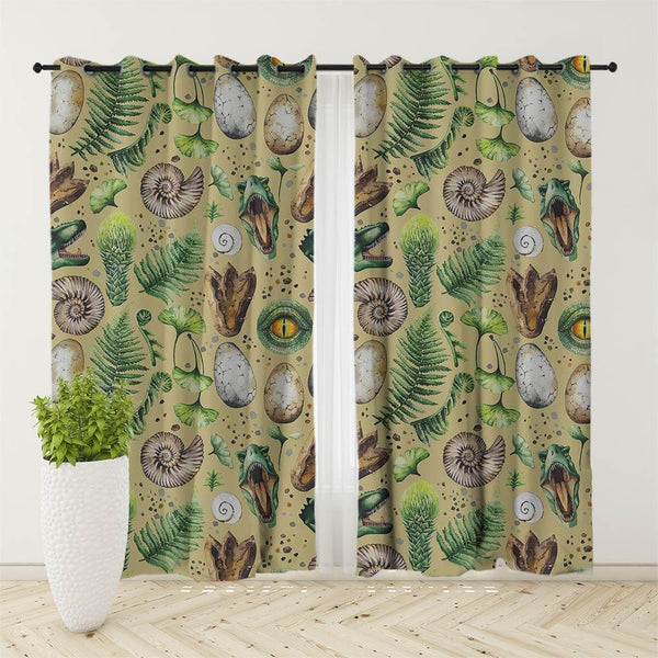 Dinosaur Jungle Curtain Set-Dinosaur Jungle-Little Squiffy