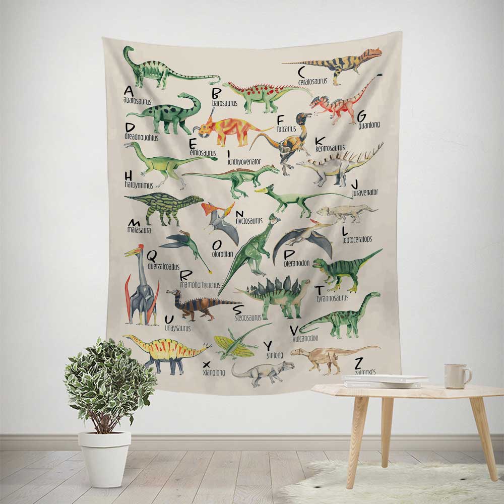 Dinosaur Alphabet Tapestry-Dinosaur Alphabet-Little Squiffy