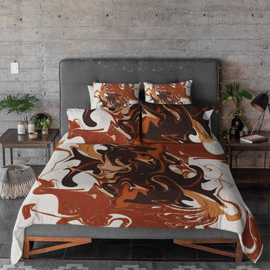 Espresso Marble Quilt Cover Set-Marble-Little Squiffy