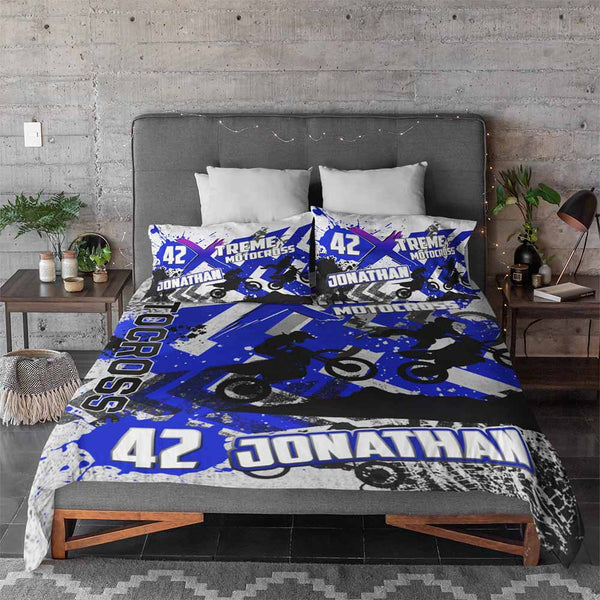 Personalised Extreme Motocross Personalised Quilt Cover Set