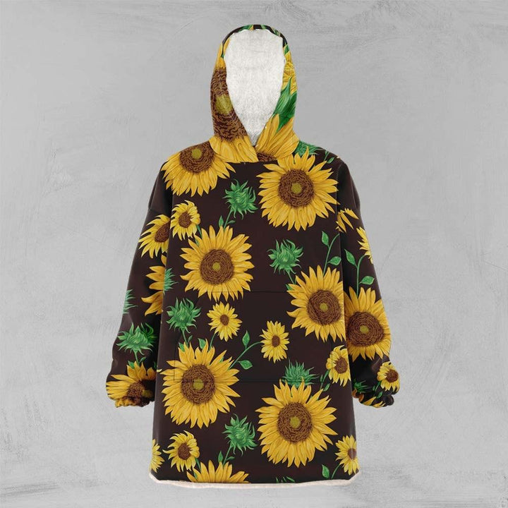 Farmhouse Sunflower Oversized Floofy Hoodie-Farmhouse Sunflower-Little Squiffy