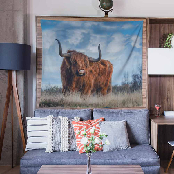 Fluffy Highland Cow Fluffy Highland Cow Tapestry