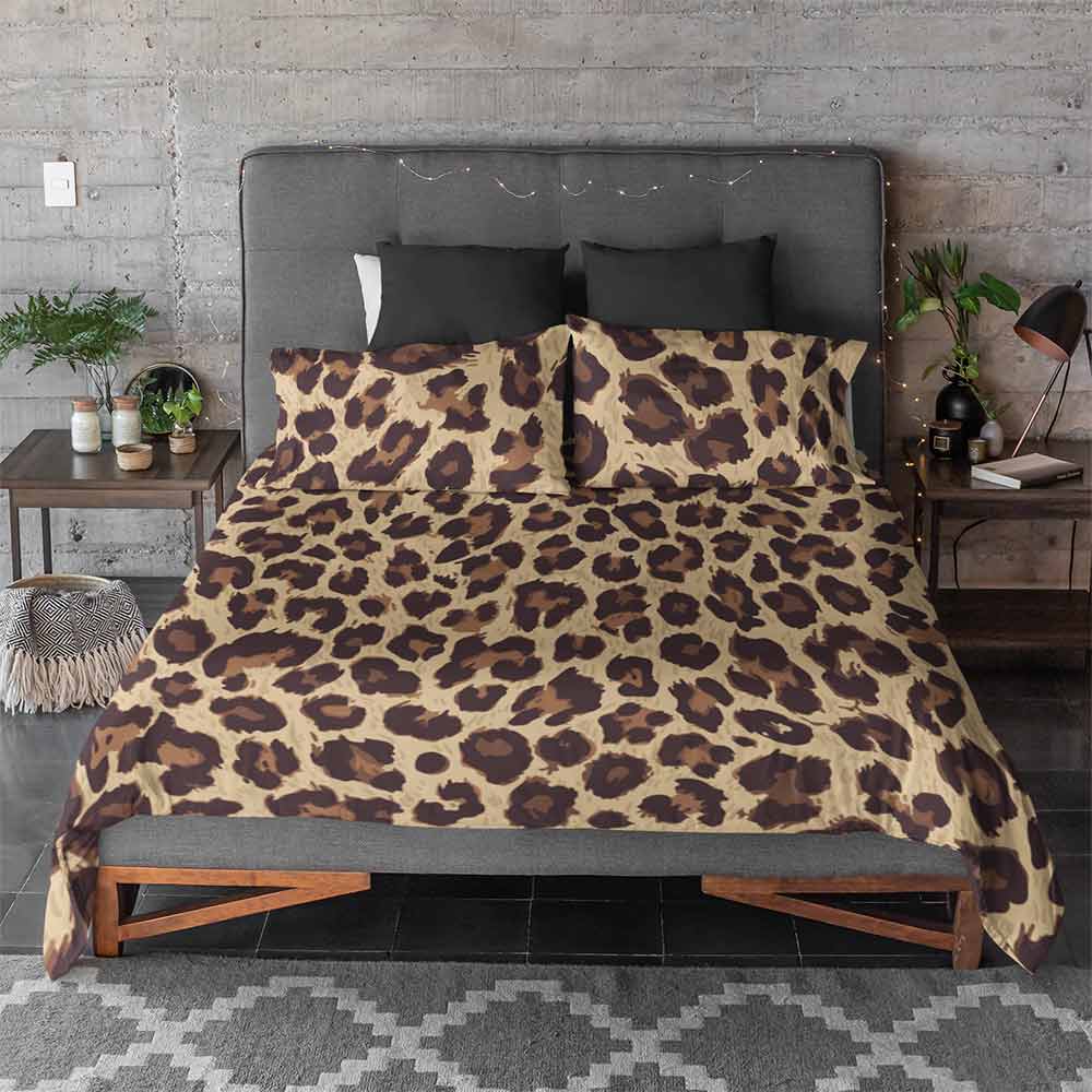 Funky Leopard Print Quilt Cover Set Little Squiffy