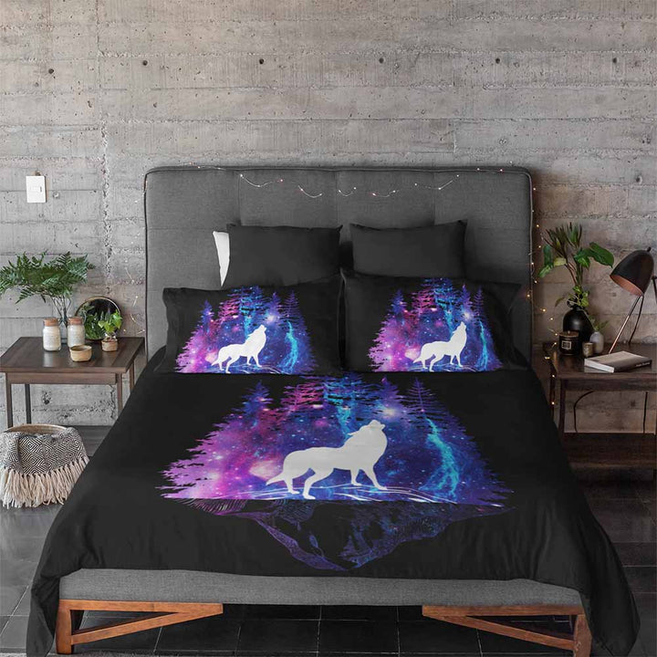 Galaxy Wolf Galaxy Wolf Quilt Cover Set