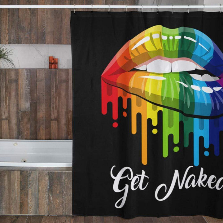 Get Naked Lips Get Naked Lips Shower Curtain