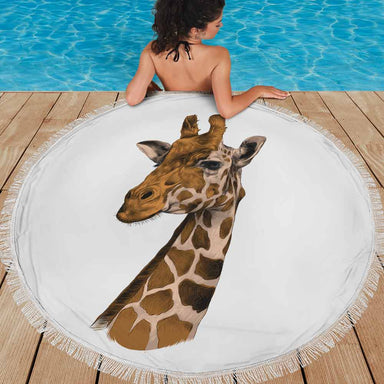 Giraffe Lightweight Beach Towel-Giraffe-Little Squiffy
