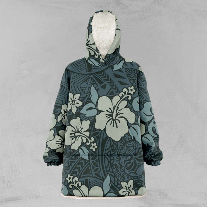 Hawaiian Flower Oversized Floofy Hoodie-Hawaiian Flower-Little Squiffy