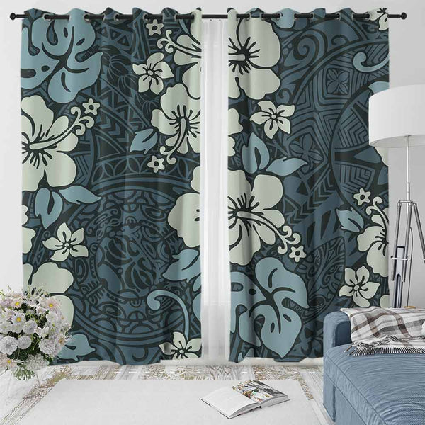 Hawaiian Flowers Curtain Set-Hawaiian Flowers-Little Squiffy