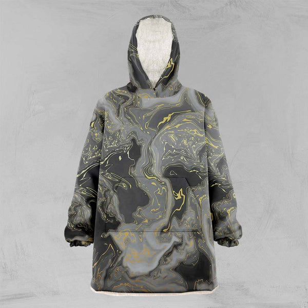 Kiama's Black Marble Oversized Floofy Hoodie-Marble-Little Squiffy