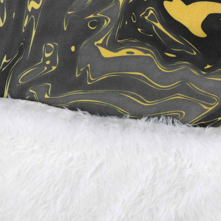 Marble Plush Sherpa Blankets Kiama's Black Marble Blanket