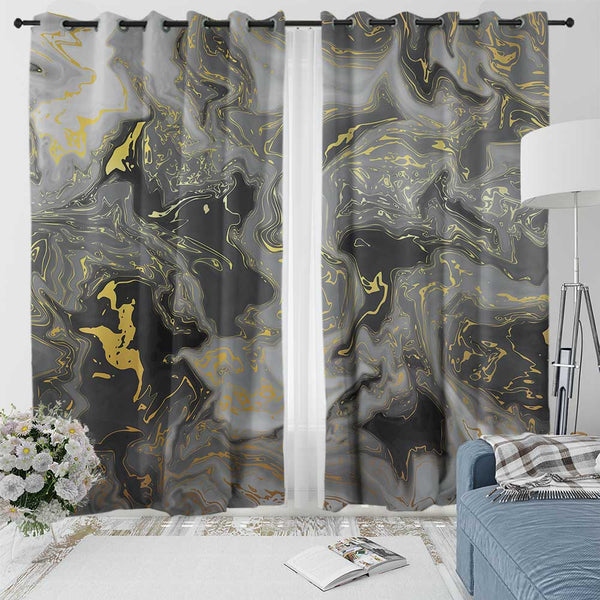 Kiama's Black Marble Curtain Set-Marble-Little Squiffy