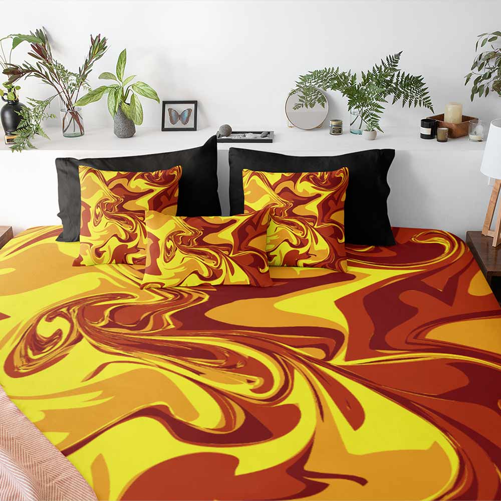 Lava Marble Quilt Cover Set-Marble-Little Squiffy