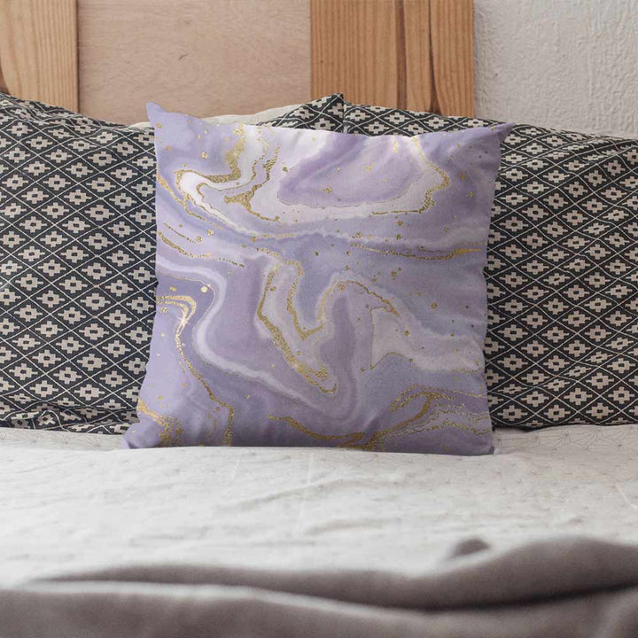 Lavender Marble Cushion Cover-Marble-Little Squiffy