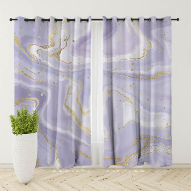 Lavender Marble Curtain Set-Marble-Little Squiffy