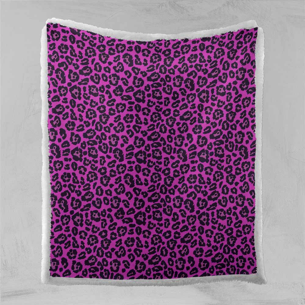 Leopard Print Blanket - Hot Pink-Leopard Print-Little Squiffy