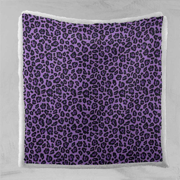 Leopard Print Blanket - Purple-Leopard Print-Little Squiffy