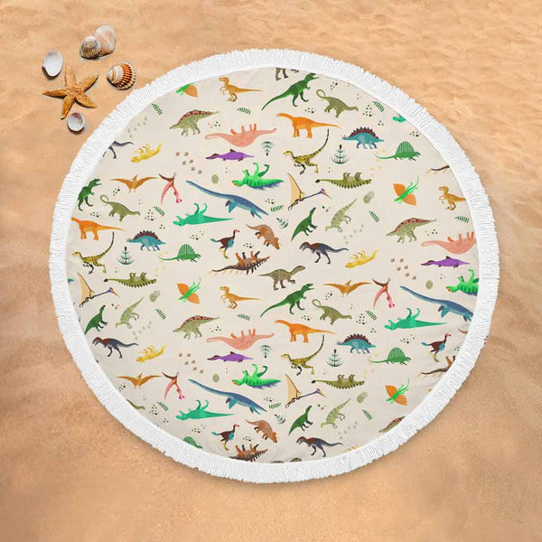 Little Dinosaurs Lightweight Beach Towel-Little Dinosaurs-Little Squiffy