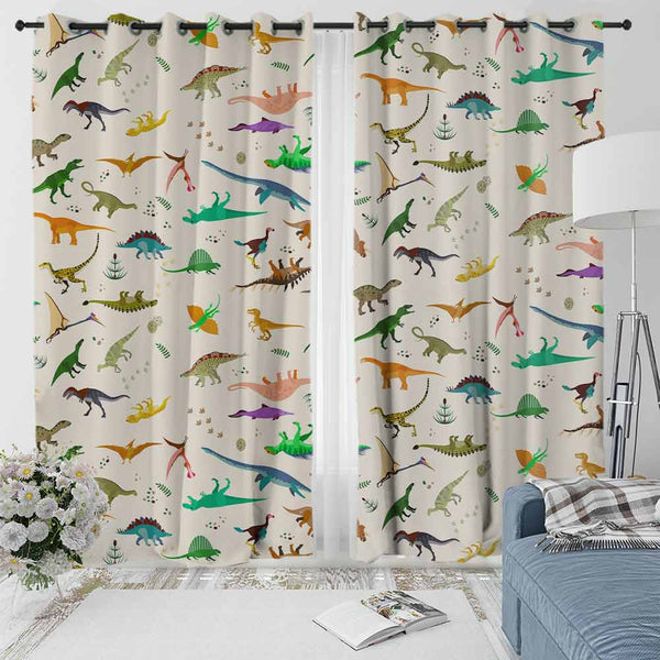 Little Dinosaurs Curtain Set-Little Dinosaurs-Little Squiffy