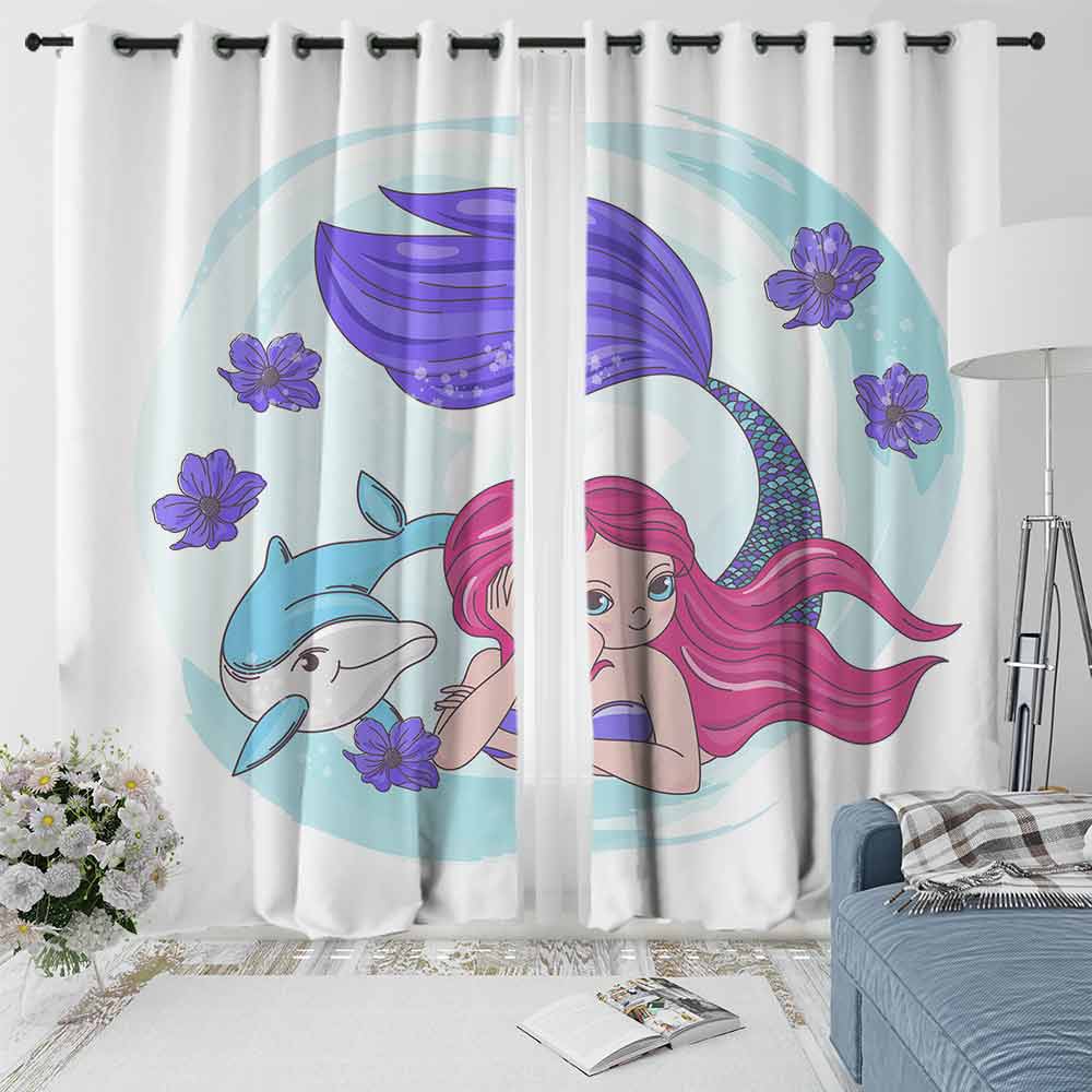 Little Mermaid Curtain Set-Little Mermaid-Little Squiffy