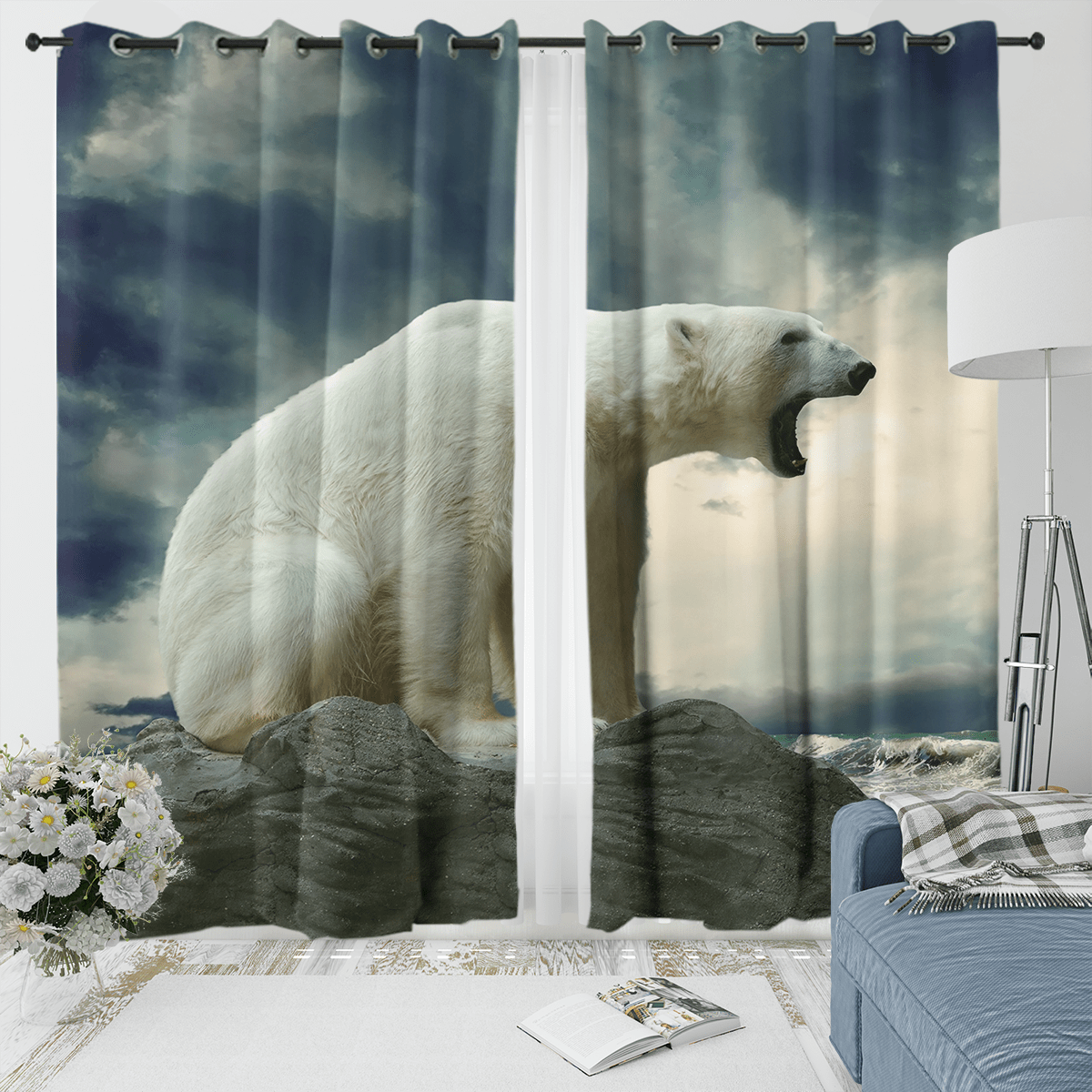 Polar Bear Roar Polar Bear Roar Curtain Set
