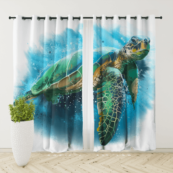 Queen Of Turtles Queen Of Turtles Curtain Set