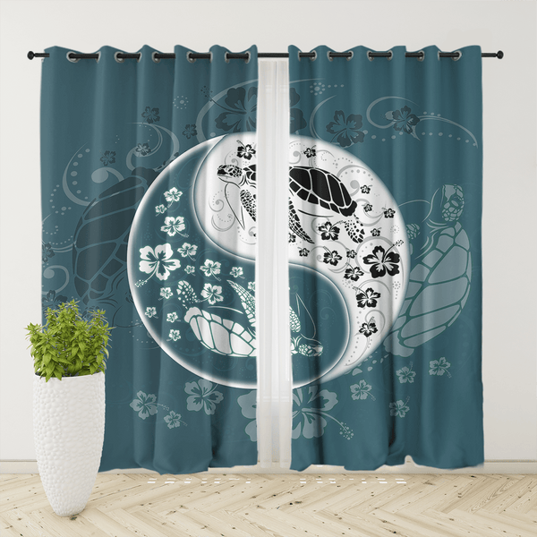 Yin Yang Sea Turtles Yin Yang Sea Turtles Curtain Set